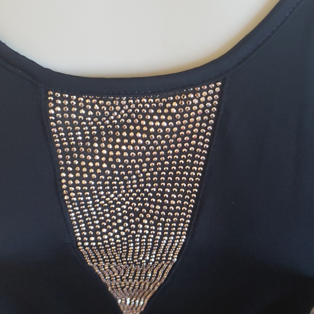 Express black bling tank stretch